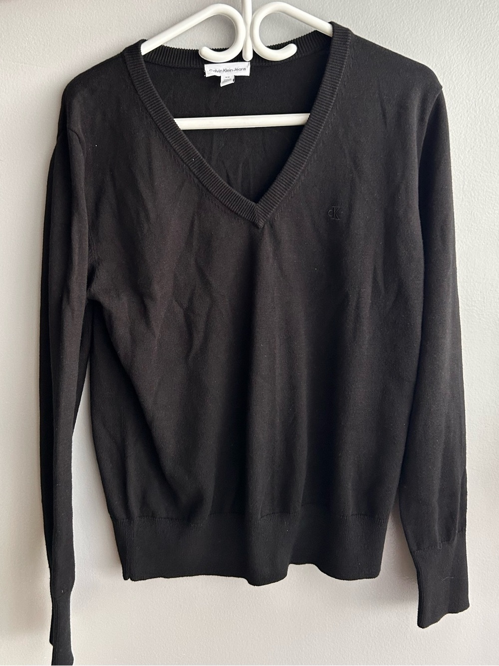 Calvin Klein Men’s Black V-Neck Pullover Sweater
